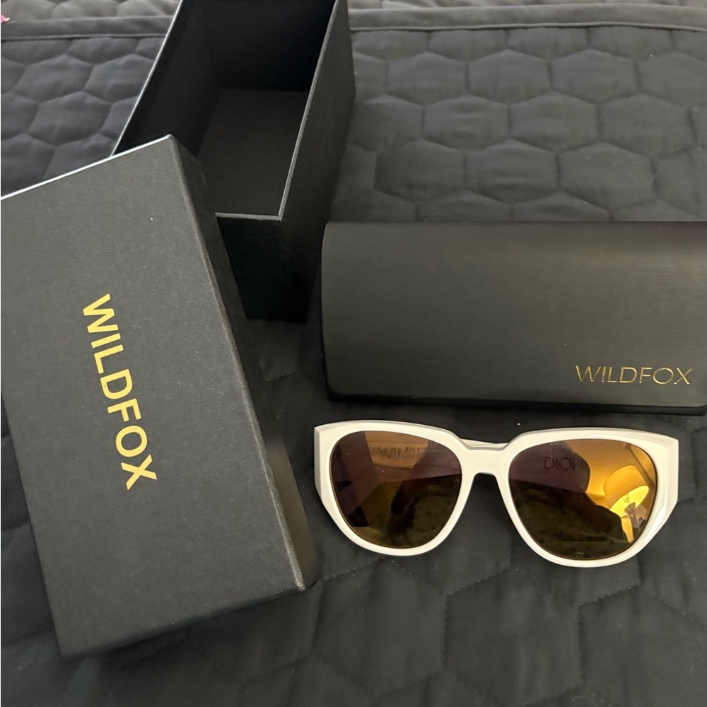 Wildfox white Sunglasses with Gold Accents